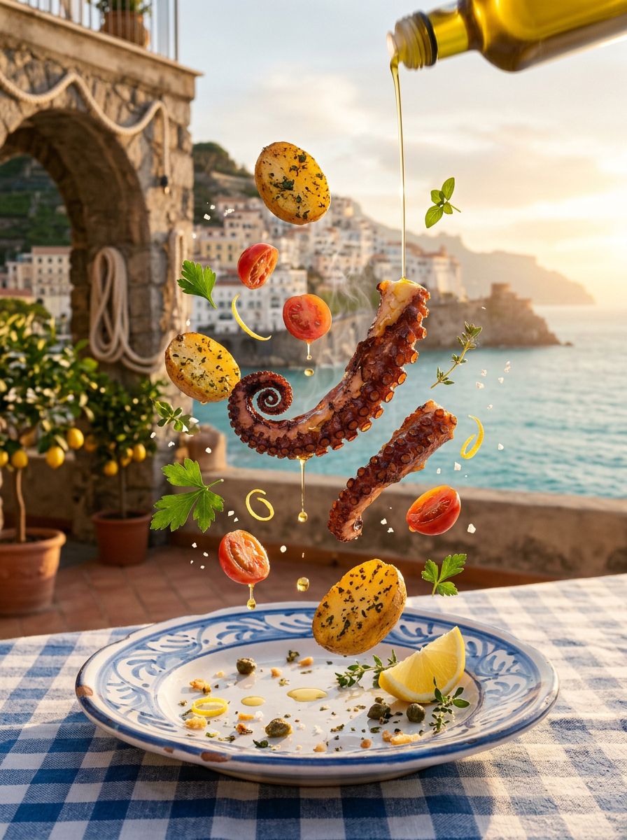 Polpo e Patate con Pomodorini